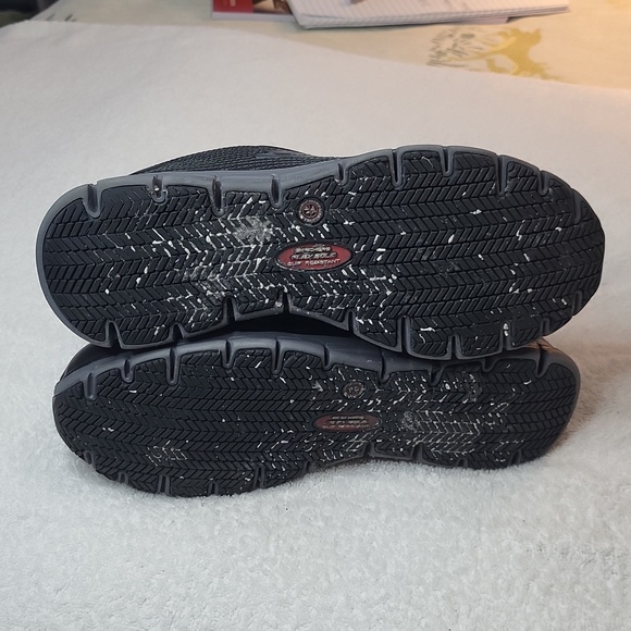 Skechers slip resistant alloy toe memory foam air cooled Synergy Wingo Work Shoe - Picture 11 of 16